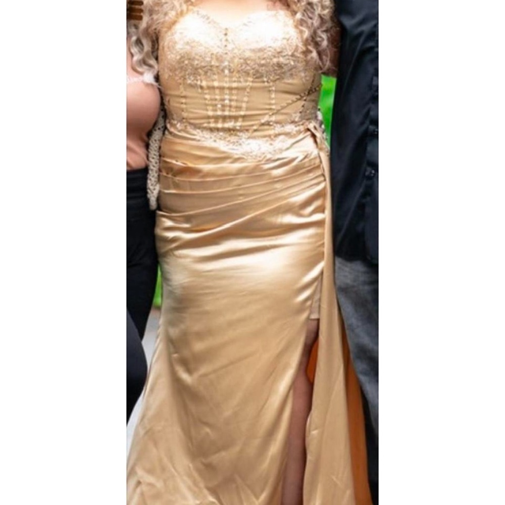 Elegant Gold Prom Gown